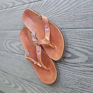 Feelgoodz Zensole Leather Slim Kinder Tan Sandals - womens 11